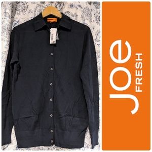 Joe Fresh Oversized Collared Cardigan Sz S